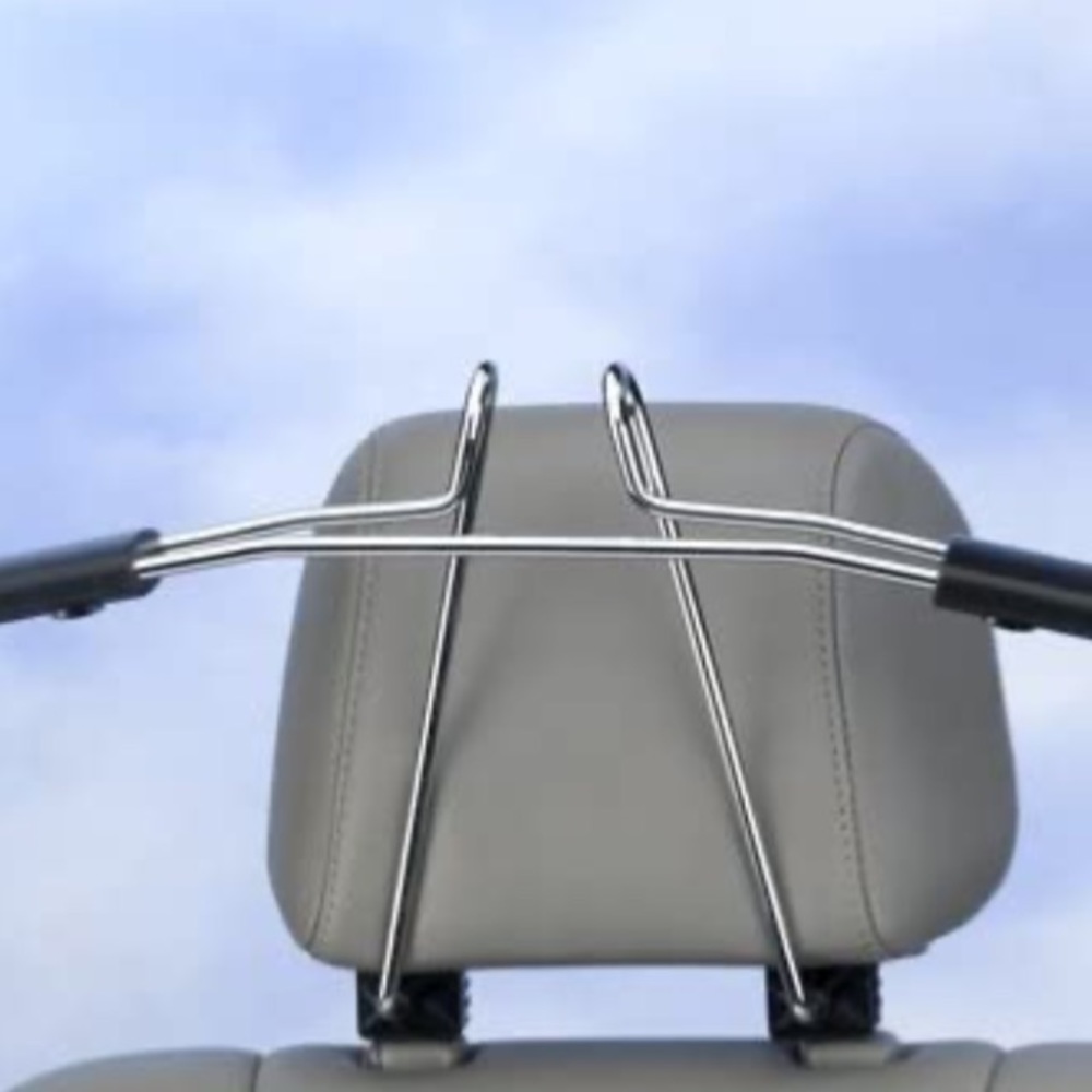 Car seat coat holder. Chrome 13.5” H x 16.5 W